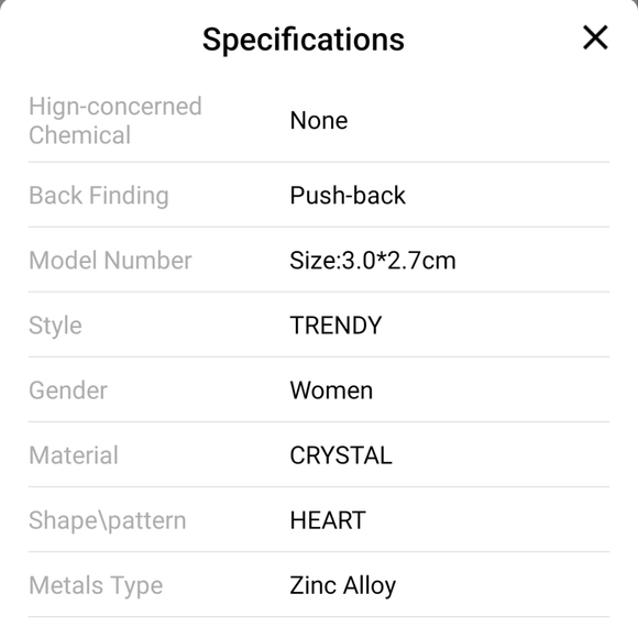 Glamourous Heart Earrings  ✨️❤️ - Picture 10 of 10